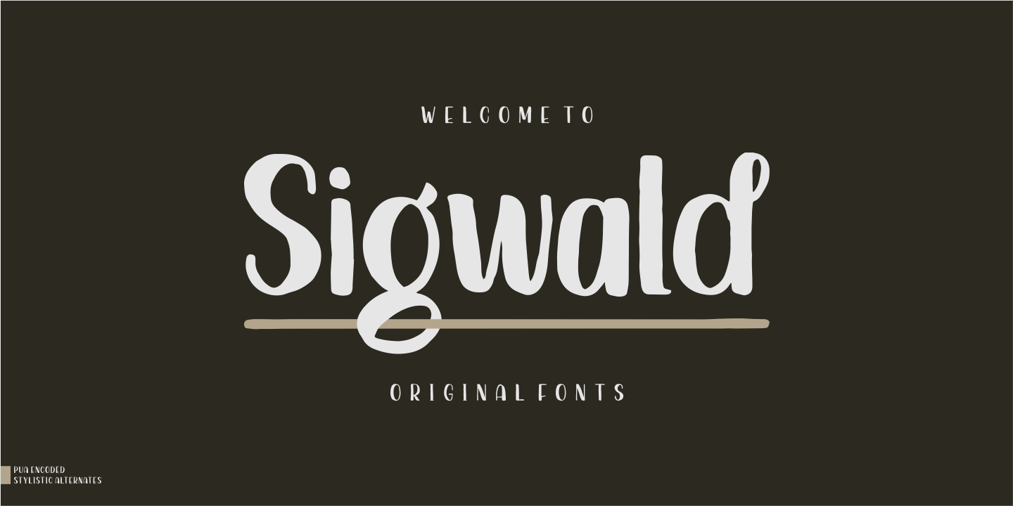 Ejemplo de fuente Sigwald Regular